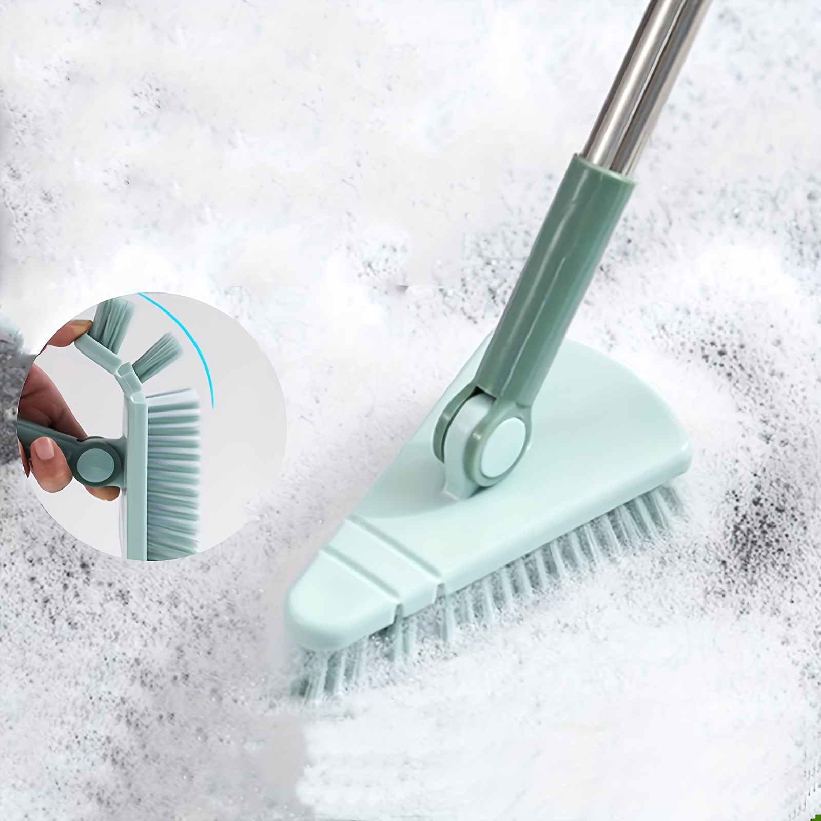 1pc Floor Brush Bathroom Brush Cleaning Brush Long Handle Removable Brush Cleaning Shower Bathroom Kitchen Balcony Walls 37.4 "long