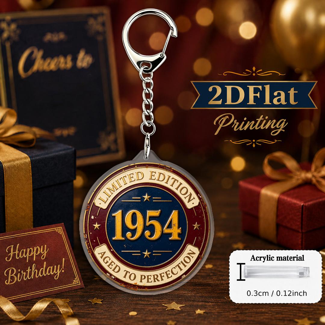 TEMU 1954 Year Keychain, Vintage Pendant, For Retro Lovers, Year Collectors, Gift Buyers, For Backpack Charm, Bag Charm, Retro Gift, Collector Gift,