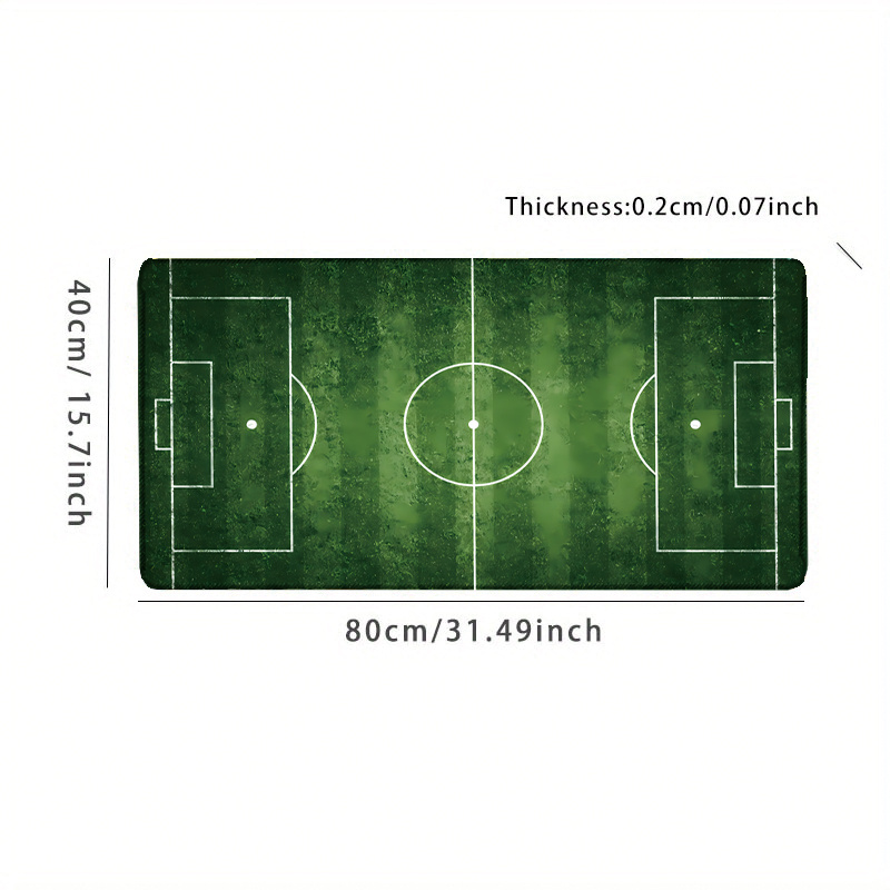 TEMU 1 tapis de souris avec un motif de football, ressemblant à un terrain de soccer vert, idéal pour . Ce tapis d'ordinateur mesure 35,4 pouces de