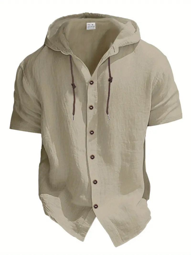 men summer hooded shirt casual solid color button short - Temu men summer hooded shirt casual solid color button short - Temu