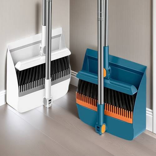 2pcs set broom with dustpan combo set broom and dustpan set broom and dustpan with long handle for indoor outdoor sweeping