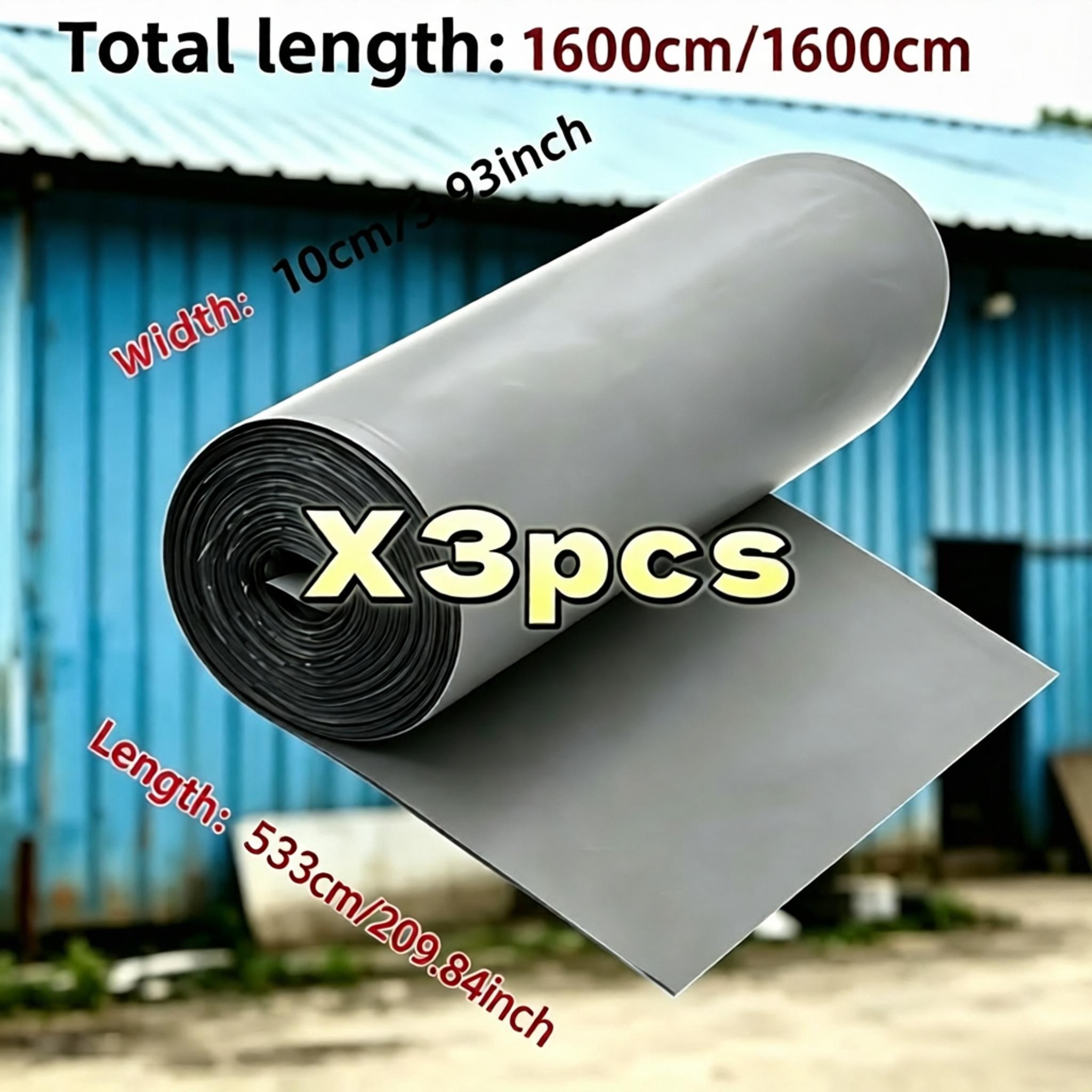 TEMU 3 Rolls Of Heavy-duty Roof Tape - Self-adhesive Plastic Leak-proof Coating, Black Sealant, Suitable For Metal Roofs, Rvs, Trailers, Boats, Flat