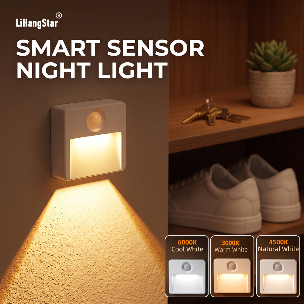TEMU -sensing Night Light, Usb Rechargeable Wall Lamp, 3-color-temperature Dimmable Cabinet Light, Automatic , Magnetic Wall-mounted Lamp, No-drill