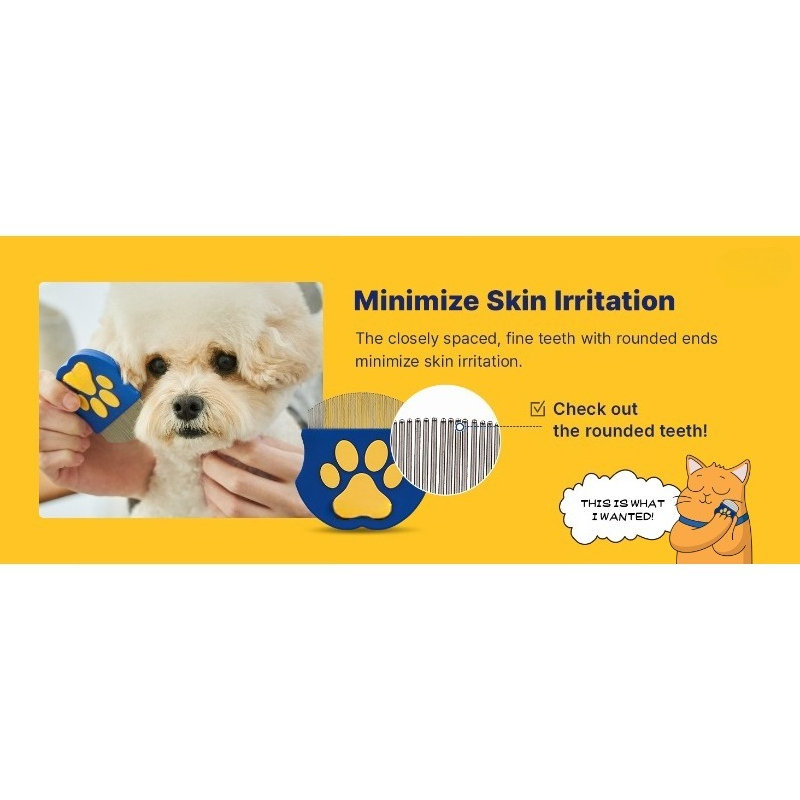 Professional Eye Cleaning Comb for Pets | Cat And Dog Stainless Steel Tear Stain Remover | Gentle Round Head Combing Tool | Compact And Portable, Used to Remove Dirt from Eyes