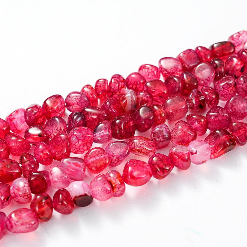 Natural Stone Beads Irregular Agate Multicolor Loose Beads Set