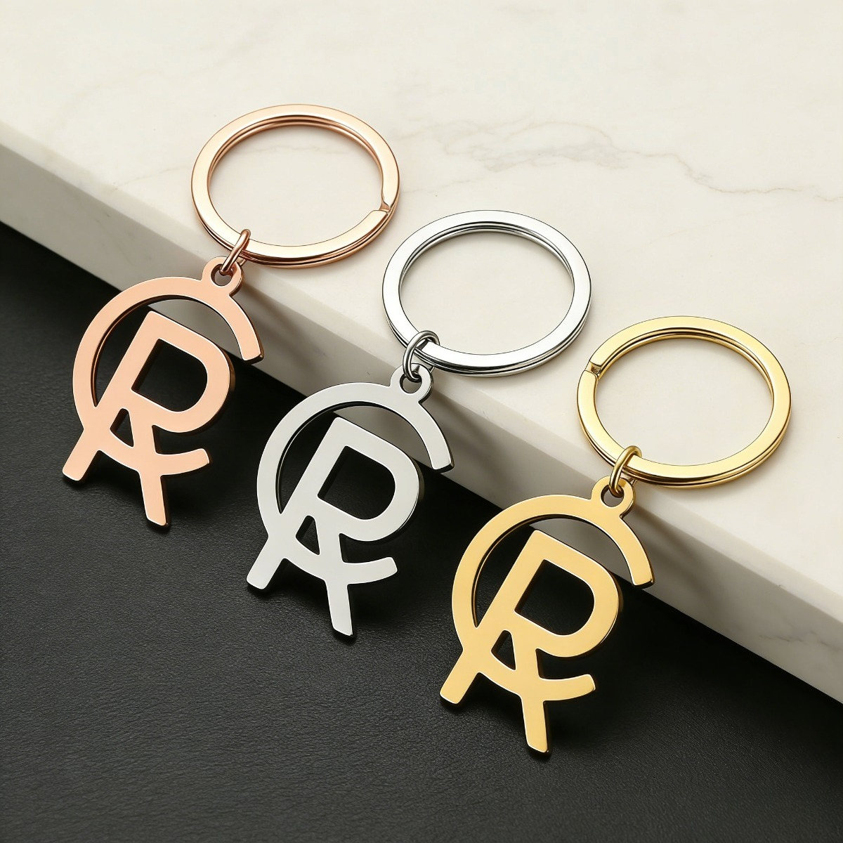 TEMU Llavero personalizado con , llavero de acero inoxidable con hueco, colgante personalizado con del apellido, llavero para , para bolsos y llaves