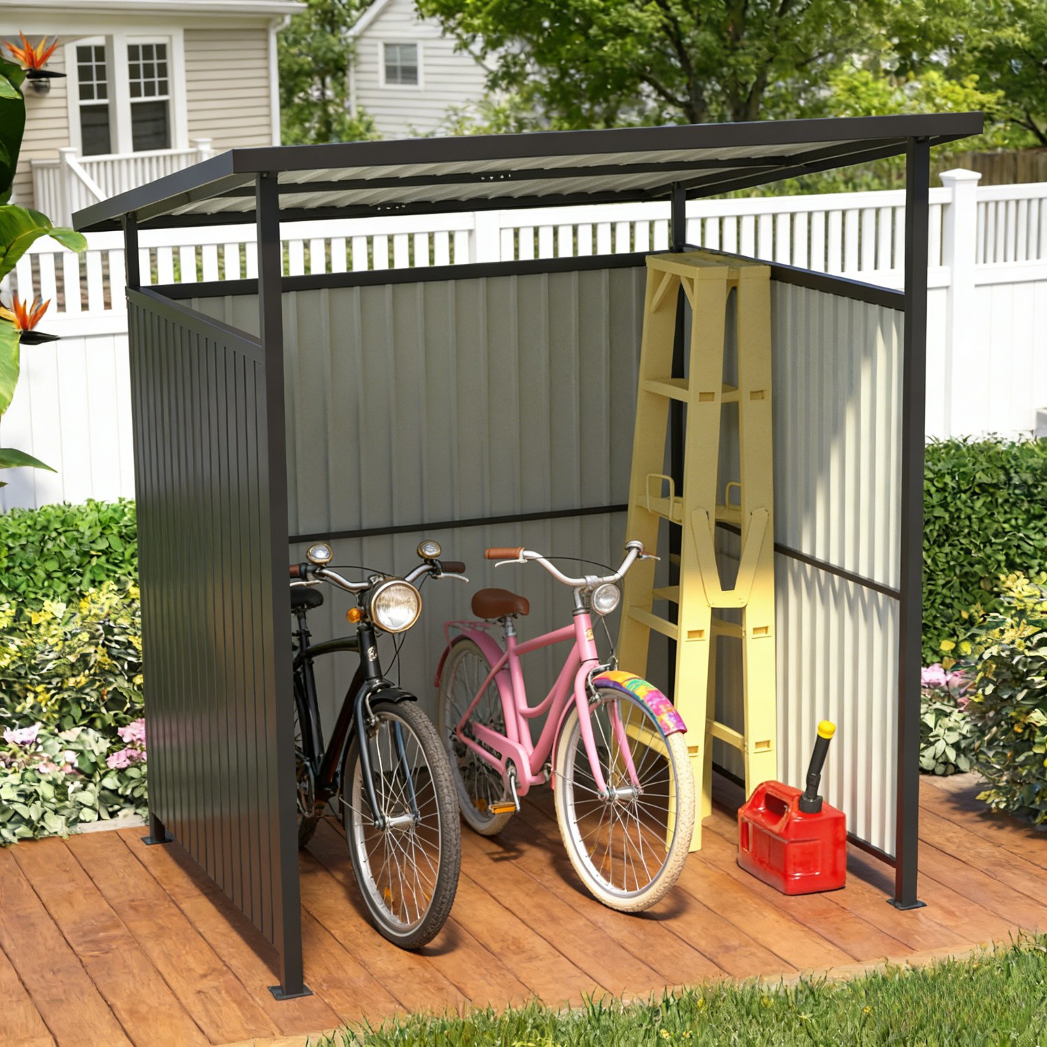 2x2mgazebo, Barbecue Gazebo With Trellis, Tiltable Garden Gazebo Metal Barbecue Gazebo, Suitable For Outdoor Grilling Metal-roofed Bicycle Shelter, Ideal For Courtyards And Patios