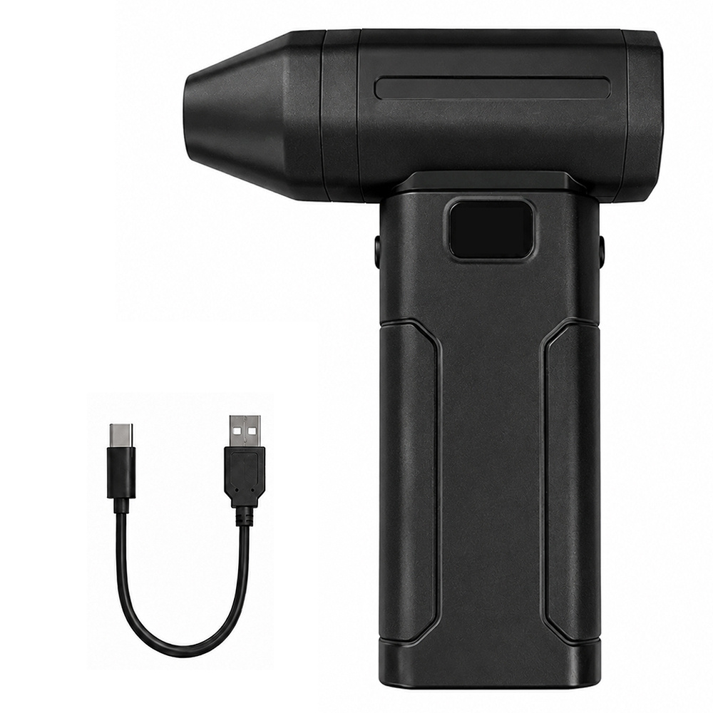 TEMU 5200mah Compressed Air Duster -personal Cooling Mini Fan Turbo Fan, 120000rpm Cordless Electric Air Duster For Cleaning, No Canned, Jet Air Fan