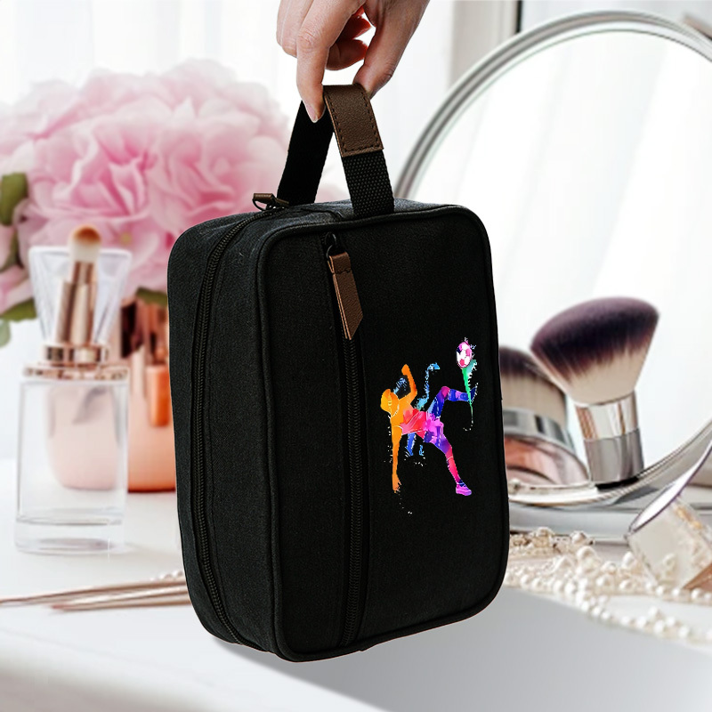 TEMU 1 sac de voyage pour les passionnés de football, doté de plusieurs poches et d'un design spacieux pour les cosmétiques et les articles de