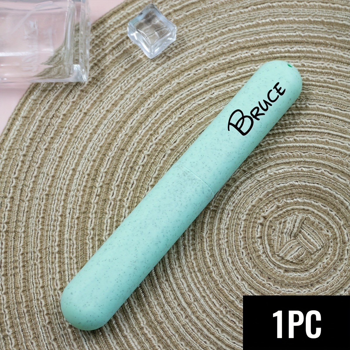 TEMU Portaspazzolino da 1 pz macaron con / personalizzata, Custodia da viaggio per spazzolino con personalizzato, Portaspazzolino personalizzato,