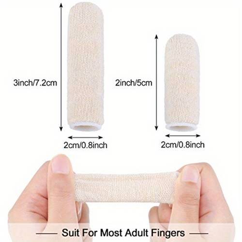 50pcs Elastic Blend Finger & Toe Cots - 2 & 3 Sizes, Breathable Moisture-Wicking Protective Sleeves for Sports, Gardening, DIY, Nail Protection & Callus (Mixed Colors), Gardening Essentials, Soft Texture, Moisturerwicking Fabric, DIY Projects, , Durable Construction, Fingertip Protectors, Gardening Enthusiasts