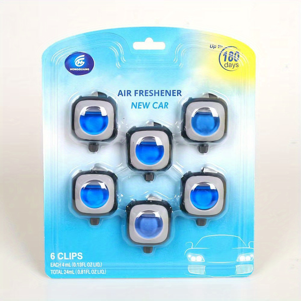 TEMU Car Air Freshener Vent Clips, 6 Pk, Car Fresheners For Men Women, Up To 180 Days, Long Lasting Air Freshener For Car, Odor Eliminator