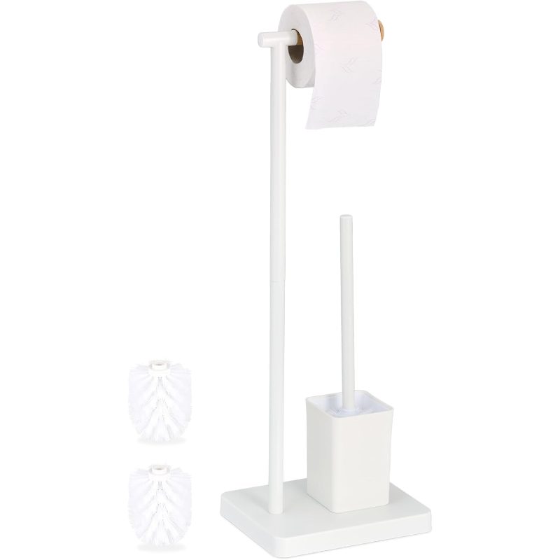 Toilet Set, Hwd: 66, 5x 23x 18cm, Standing Toilet Paper Holder, Toilet Brush With Holder