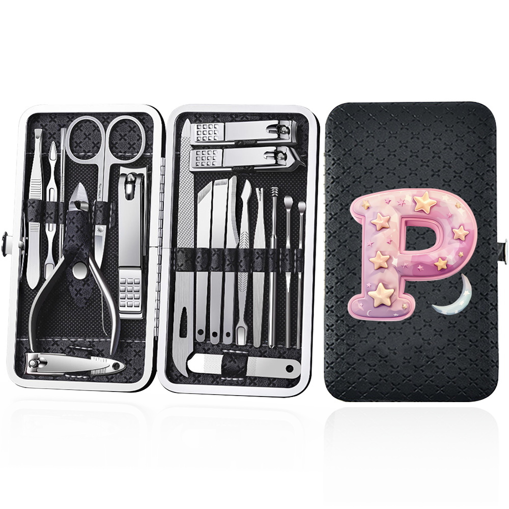 19pcs Portable Nail Clipper Set with Storage Box