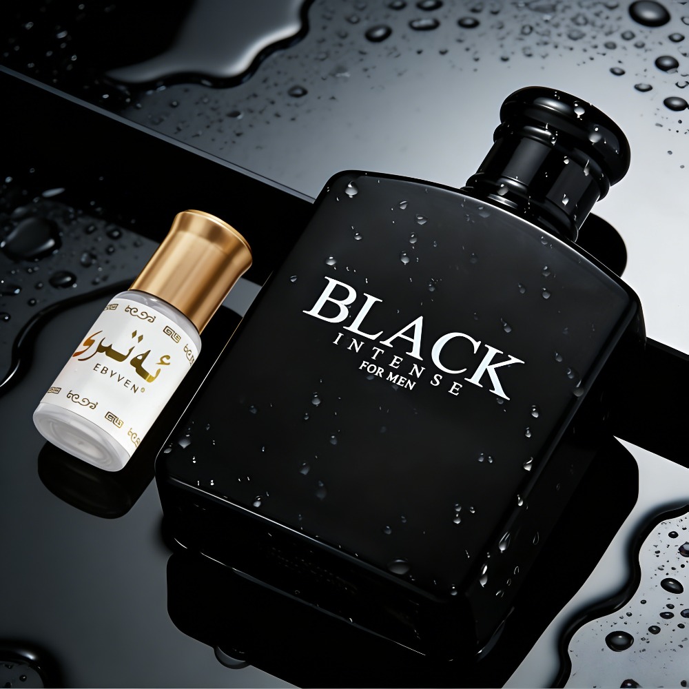 Image of 100ml+3ml A Dark Bottle, And Cubic, Embodies The Of Night- And Restrained. Its Surface Is Embellished With Of Water, Mirroring Of A Evening, Infusing Vibrancy And Depth. When Held