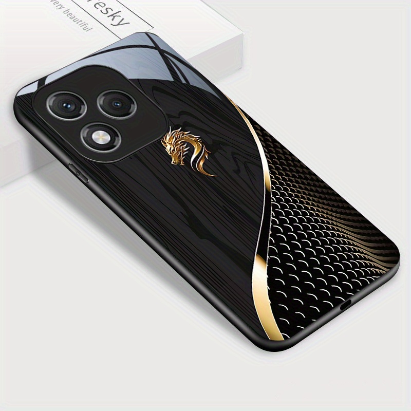TEMU Phone Case - 400 Lite 400 Phone Case, Head And Black Grain Print Tempered Glass Casing Shockproof Back Cover