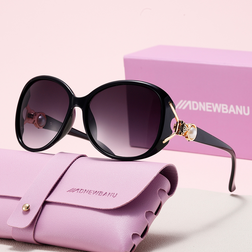 Adnewbanu Fashionable Large-frame Oval In 4 Colors -protective Commuter Shades