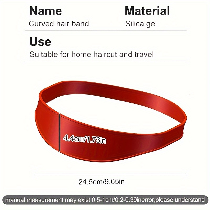 *'s DIY Haircut Kit: Red Silicone Neckline Shaving Template Soft,  Flexible Trimming Guide Cuts, Ideal for Home Travel Use