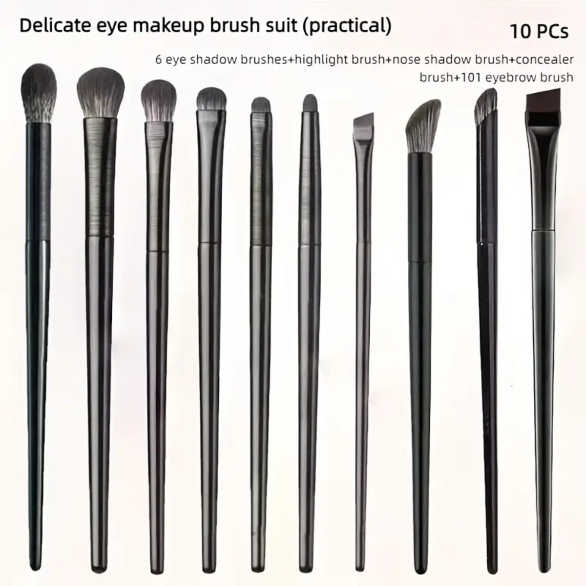 10pcs High-end Makeup Brush Set - Eye Makeup Brush Set - Suitable For Foundation, Blush, Concealer, And Eyeshadow Blending - For Christmas, Halloween, And Thanksgiving Gifts