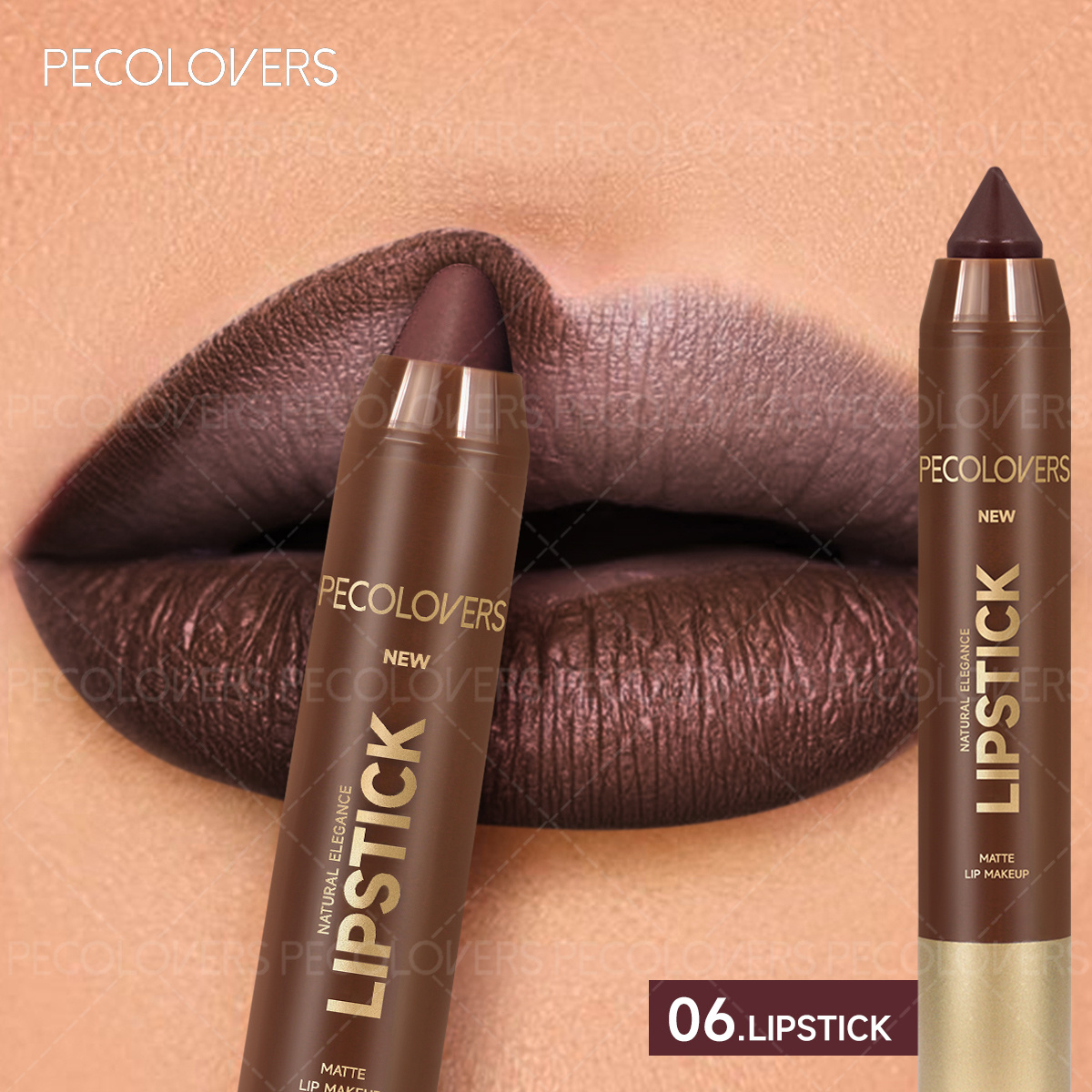 TEMU Long-lasting Matte Lipstick Pencil With A Sexy Outline, Featuring A Velvet Lip Glaze That Stick To Cups