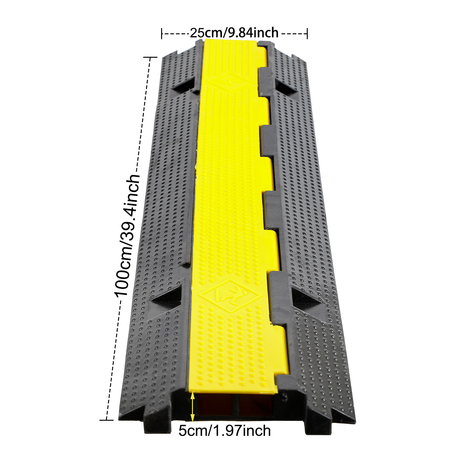 6pcs Cable Bridge Cable Duct Drive-over Protection Lorry/car Cable Bridge Ramp Cable Protection Bridge 2 Channel Hose Bridge