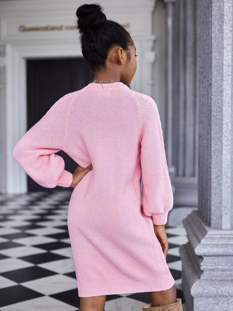 girls sweater dress puff long sleeve casual cable knit - Temu girls sweater dress puff long sleeve casual cable knit - Temu