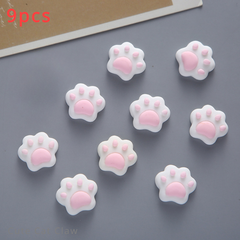 9pcs Cute Cat Claw Refrigerator Magnets Set, Cartoon Fridge Magnets Sticker - Decorative For Kitchens, Office Whiteboards, Lockers And Dishwashers - Friendship & Love & All Kinds Of Holidays Gift