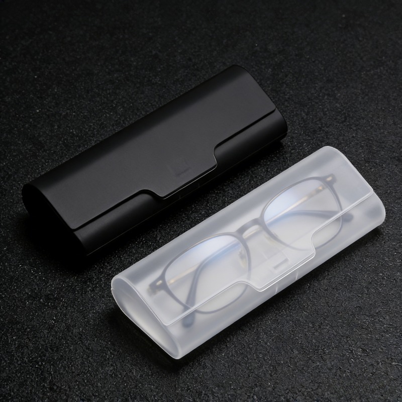 TEMU 2-pack Glasses Case Compatible For Ar, Reading & Fashion Glasses - Scratch-resistant Holder With Eyewear Compartment, Travel-friendly Portable