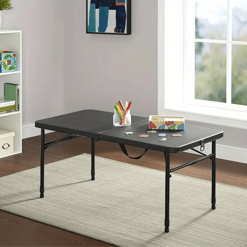 

Space-saving, Versatile 40"x20" Folding Table With Adjustable Height - Portable & , Outdoor Bbqs, , & Parties - Includes Carry Handle