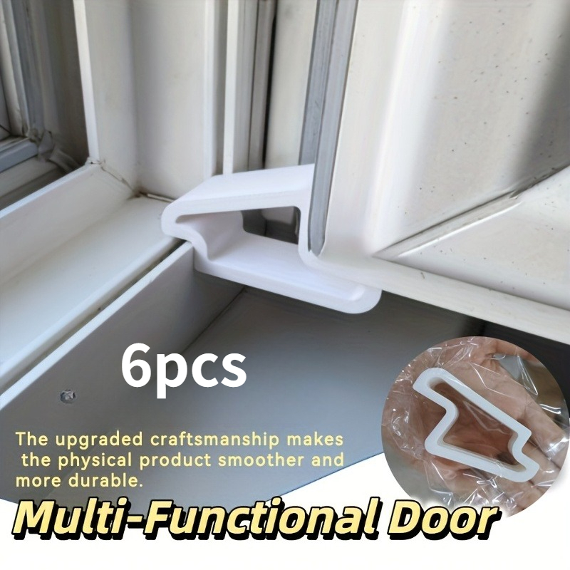 Sliding Window Door Lock, Plastic Safety Bumper & Track Stopper, Easy-install Privacy Ventilation Latch