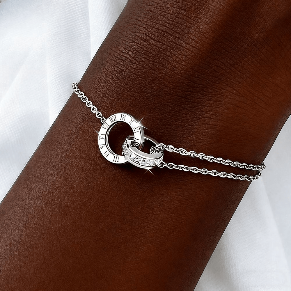 Roman Double Loop Bracelet, Korean Style