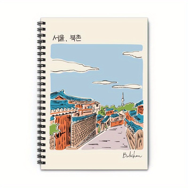 TEMU Carnet Spirale en Corée du Sud Format A5 - Idéal pour , Fournitures de Bureau, Scolaires, Cadeau d'Anniversaire ou de Noël, Carnet Mini, 50