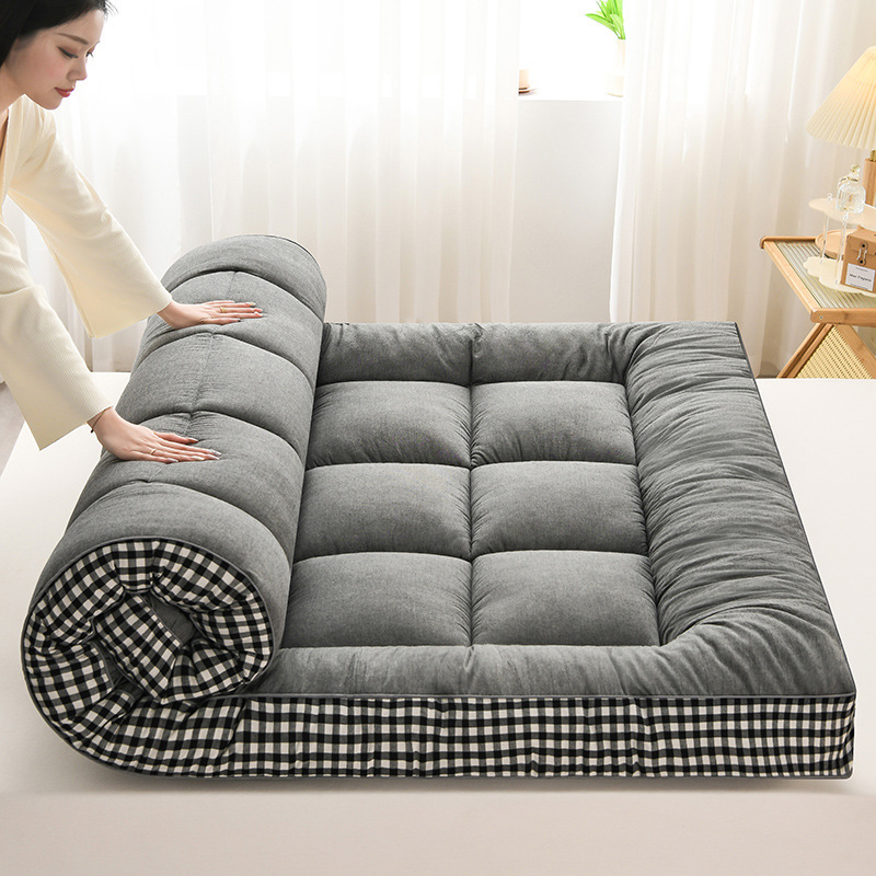 TEMU Limited Time Offer Upgraded Futon Roll-up Thickened Bedding Polyester Fiber Futon Mattress Japanese Floor Mattress Pressure Relief Foldable