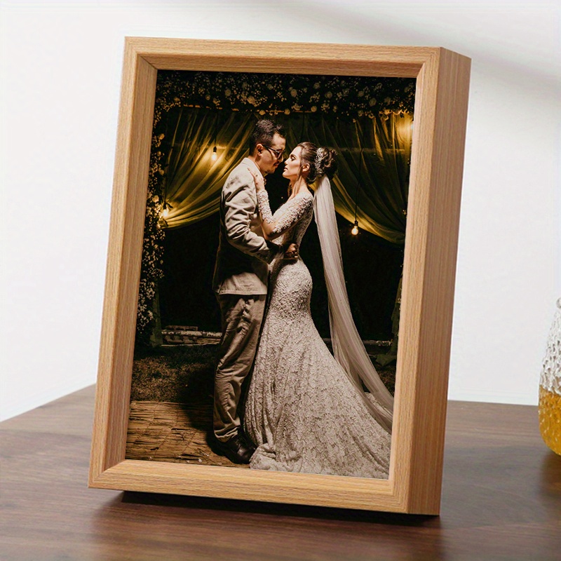 2/ 5/ 10pcs Modern Wood Photo Frame - 4x6/ 5x7/ 6x8/ A4/ 4x4/ 6x6/ 8x8in, Vertical Rectangular Design for Tabletop & Wall Mounting, Suitable for Wall, Window and Door Decoration, Photos, Paintings, Posters and Postcards. The Best Choice for Christmas
