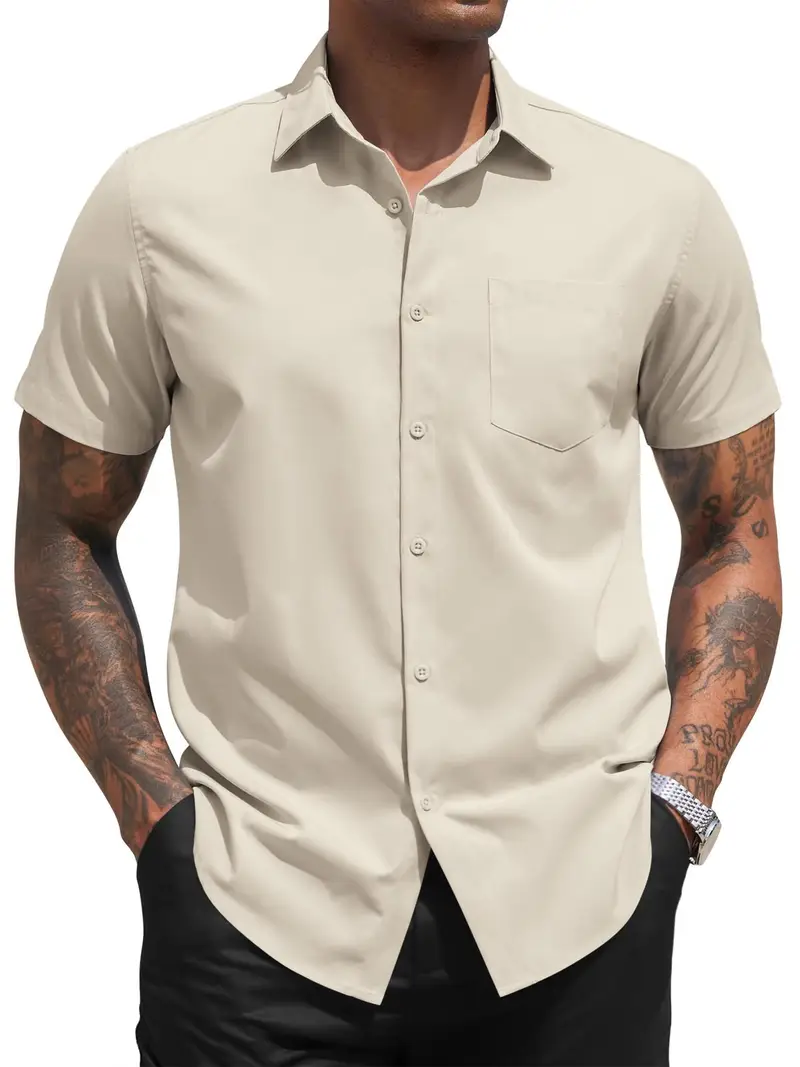 mens plus size dress shirts short sleeve business - Temu mens plus size dress shirts short sleeve business - Temu