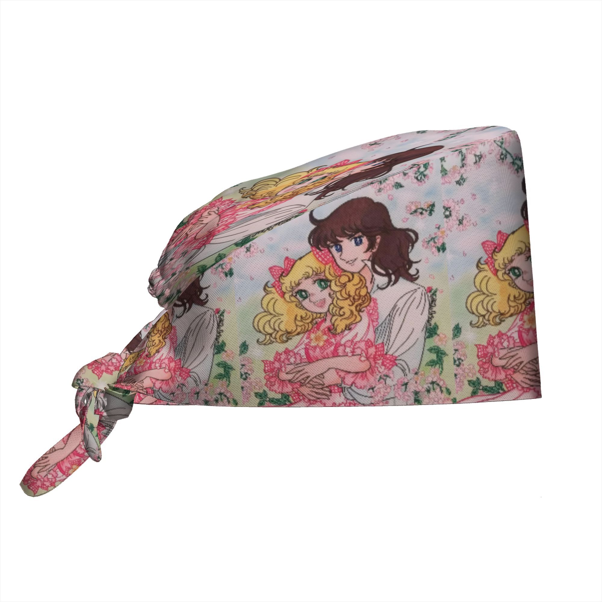 TEMU 1pc Of Retro Cartoon-printed Chef And Nurse Hats For Men And Women, Perfect For Holidays And Artistic Headscarves, Making Them An Gift Option