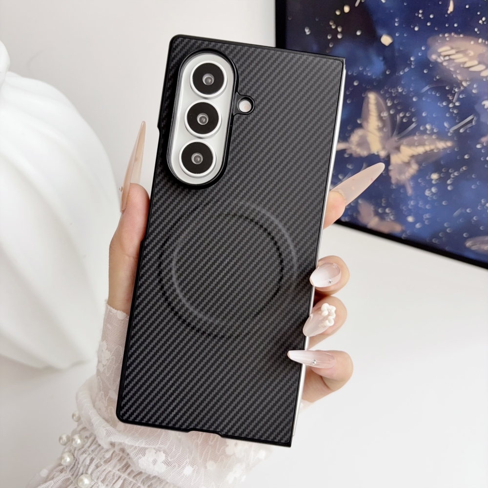 TEMU Phone Case: Carbon Fiber Magnetic Folding Case For Z Fold 8/8 Ultra, Full Coverage Drop-proof Phone Case