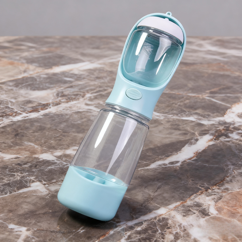 a portable outdoor pet water and food cup for walking dogs   in one outdoor pet water and food container a dog water bottle a dog treat bag a pet   dog snacks pet lunch dog food dispenser dog water dispenser dog feeder Product details 0