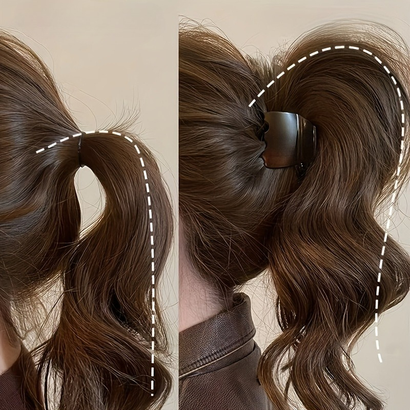 5pcs Random Color Women's High Ponytail Fluffy Hair Clips
