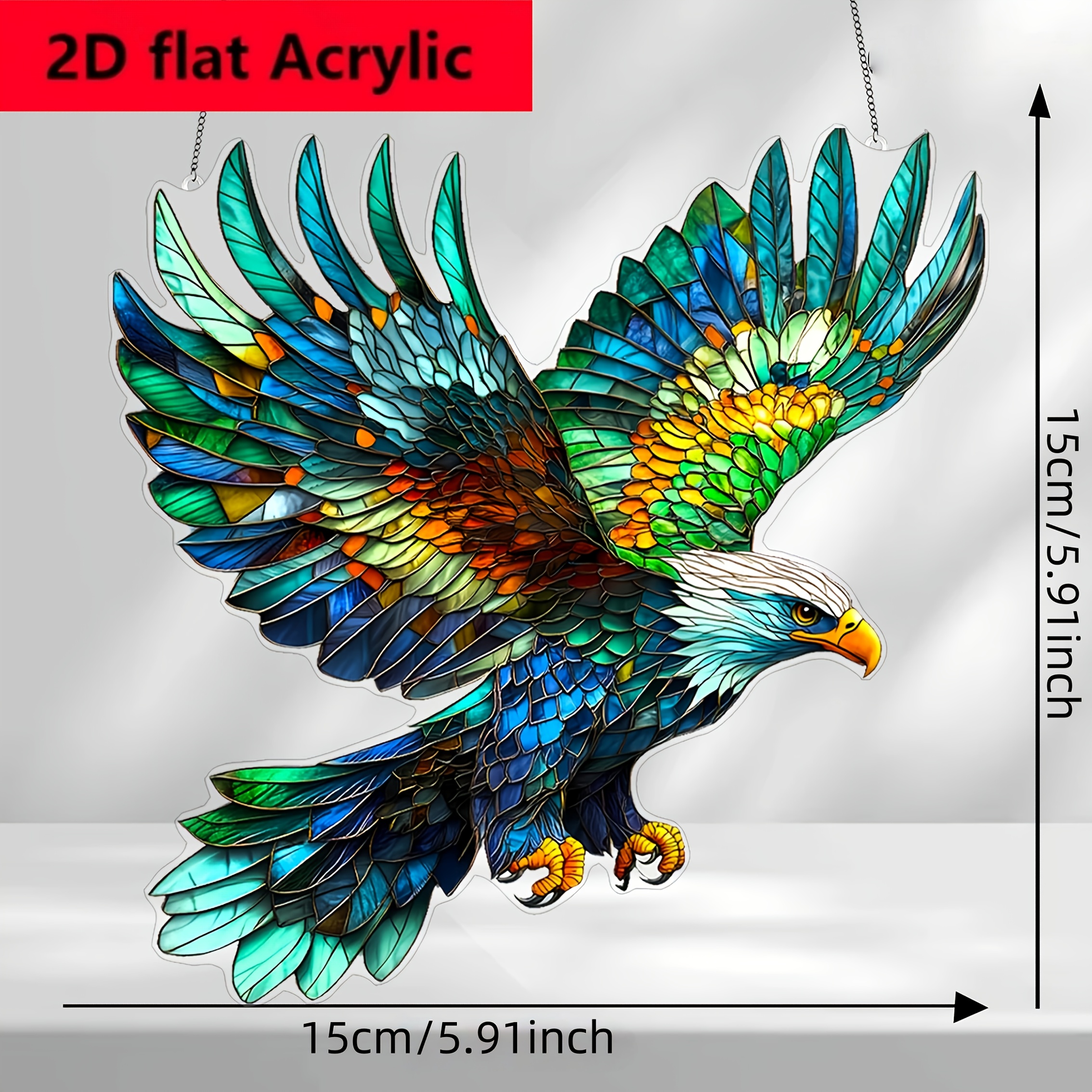 TEMU 2d Flat, Suitable For All , Is The 2d Flat Sun Catcher - A Colorful Acrylic Window Hanging Ornament, Perfect For Home And Garden Decor. An Ideal