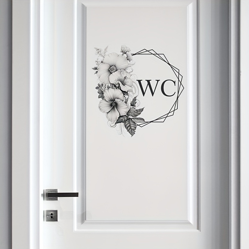1pc Of Artistic Door And Wall Stickers, Perfect For Bathroom Decor, Ideal For Family Embellishments And Festive Presents, Enhancing The For Family Vibe And Boosting The
