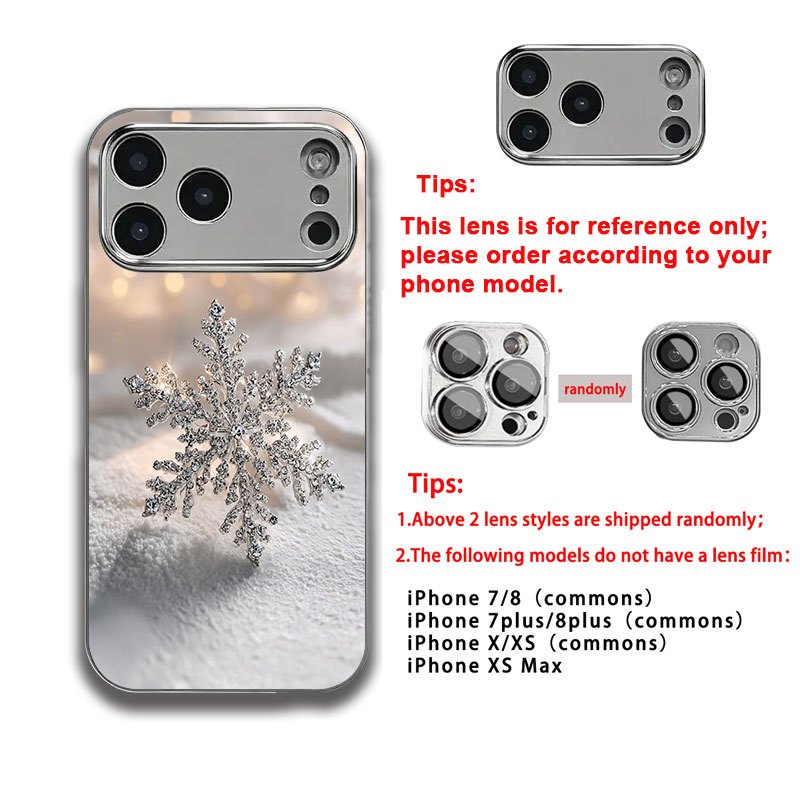 TEMU Phone Case - Snowflake Decorative Pattern Suitable For Iphone17promax Phone Case Iphone16promax/14/15/15plus/13p/12/11/7/6/8p/x/xr/xsmax