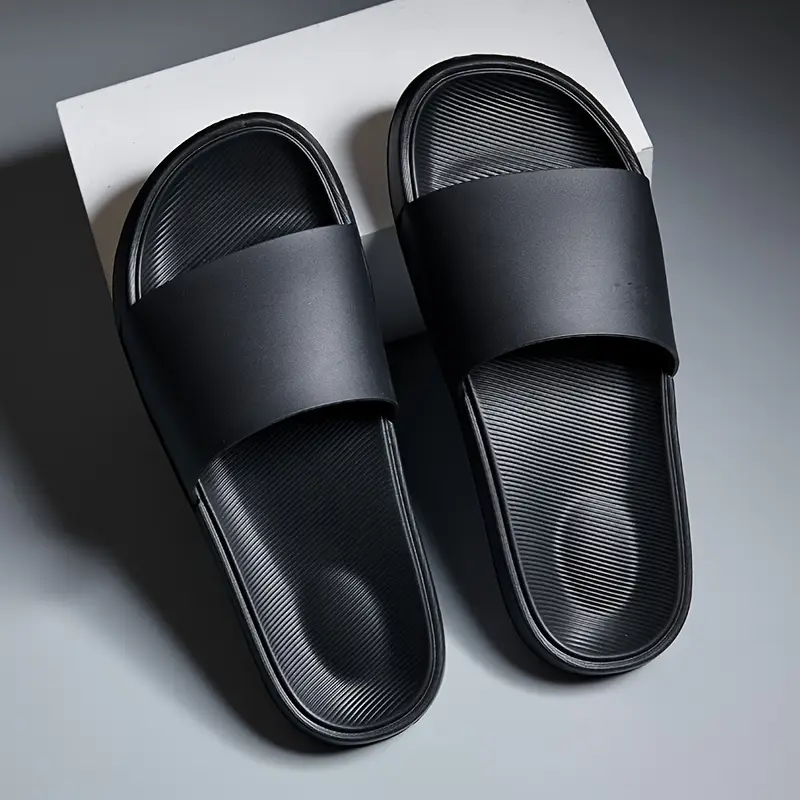 mens slip on sandals cushioned eva indoor outdoor house shoes lightweight portable slip ons for home beach slippers beach footwear simple slipon durable construction able footwear Product details 5