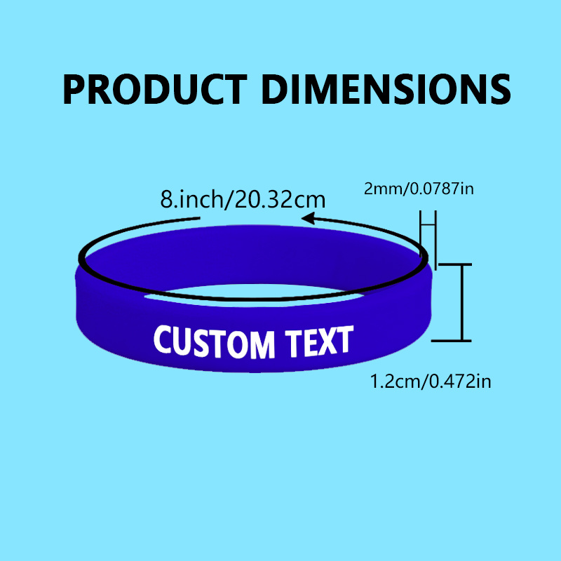 180pcs Custom Silicone Wristband Set, Personalised Gift
