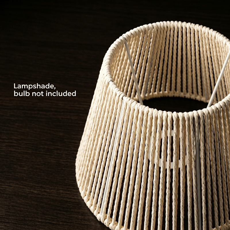 Hand Woven Linen Rope Lampshade for Table & Floor Lamps