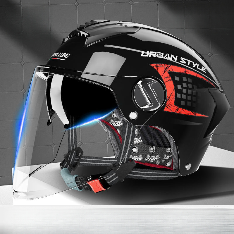 TEMU Lightweight Motorcycle Helmet Compatible For Electric & Scooter - Upf Sun Protection Half- Safety Helmet, Color, Premium Summer & Riding Gear