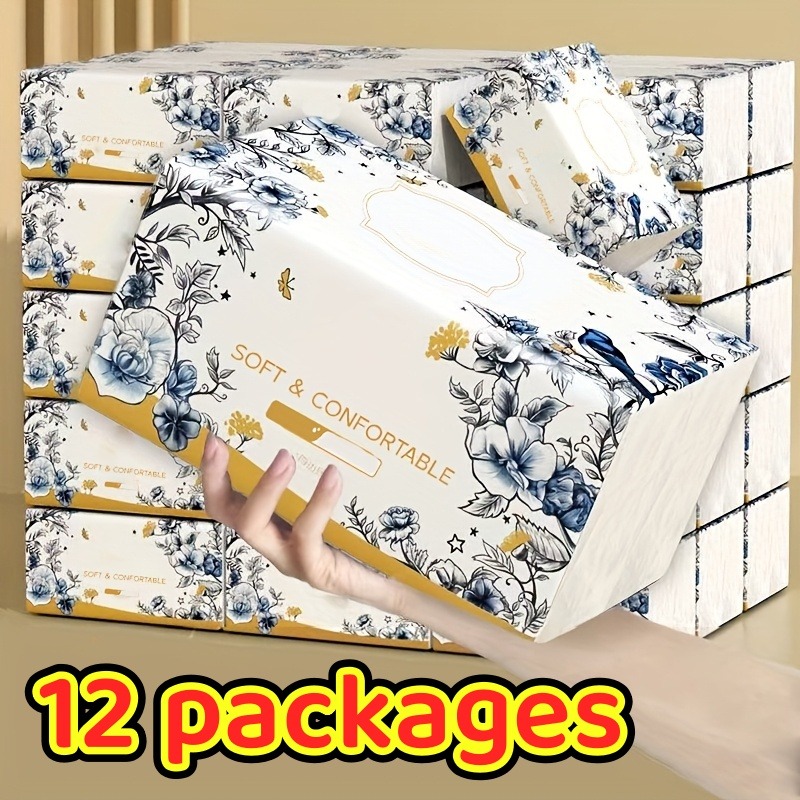 E-shop 5160 Blatt - 12er-Pack - Geschmückte Servietten für den Esstisch, hergestellt aus natürlicher Jungweizenpulpe, hohe Saugfähigkeit & Haltbarkeit,