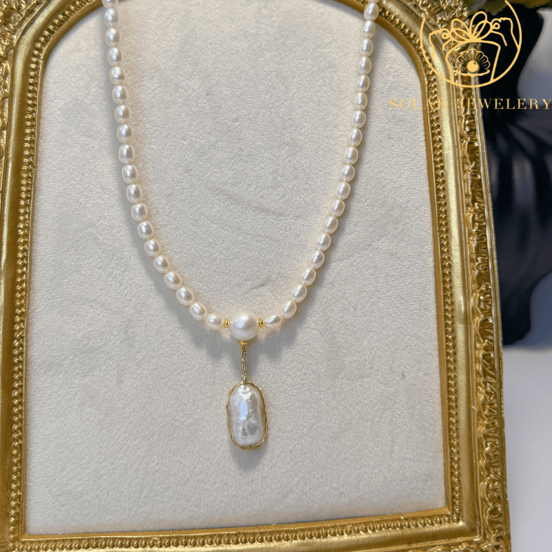 Women's Freshwater Pearl Necklace, Elegant Gift