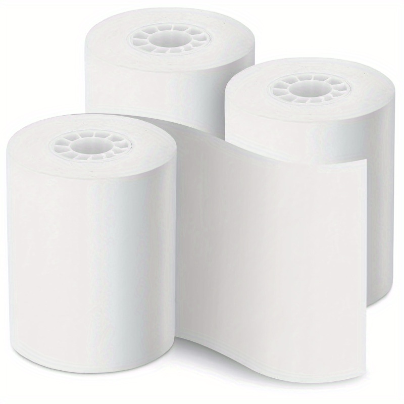 3pcs Calculator Tape Rolls Adding Machine Tape 2 1 4 In x 85ft | Reliable Receipt Paper Lint-Free Easy-to-Install | Compatible with Most Printing Calculators POS Systems and Cash Register
