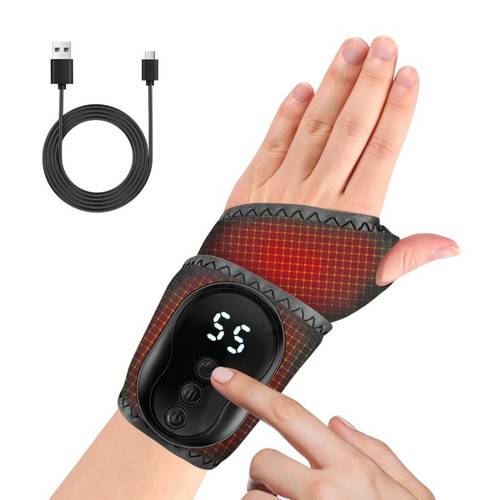 usb rechargeable hand massager with heating lcd display large capacity battery long portable vibrating and heating massage ideal gift for on christmas halloween thanksgiving fathers day mothers day